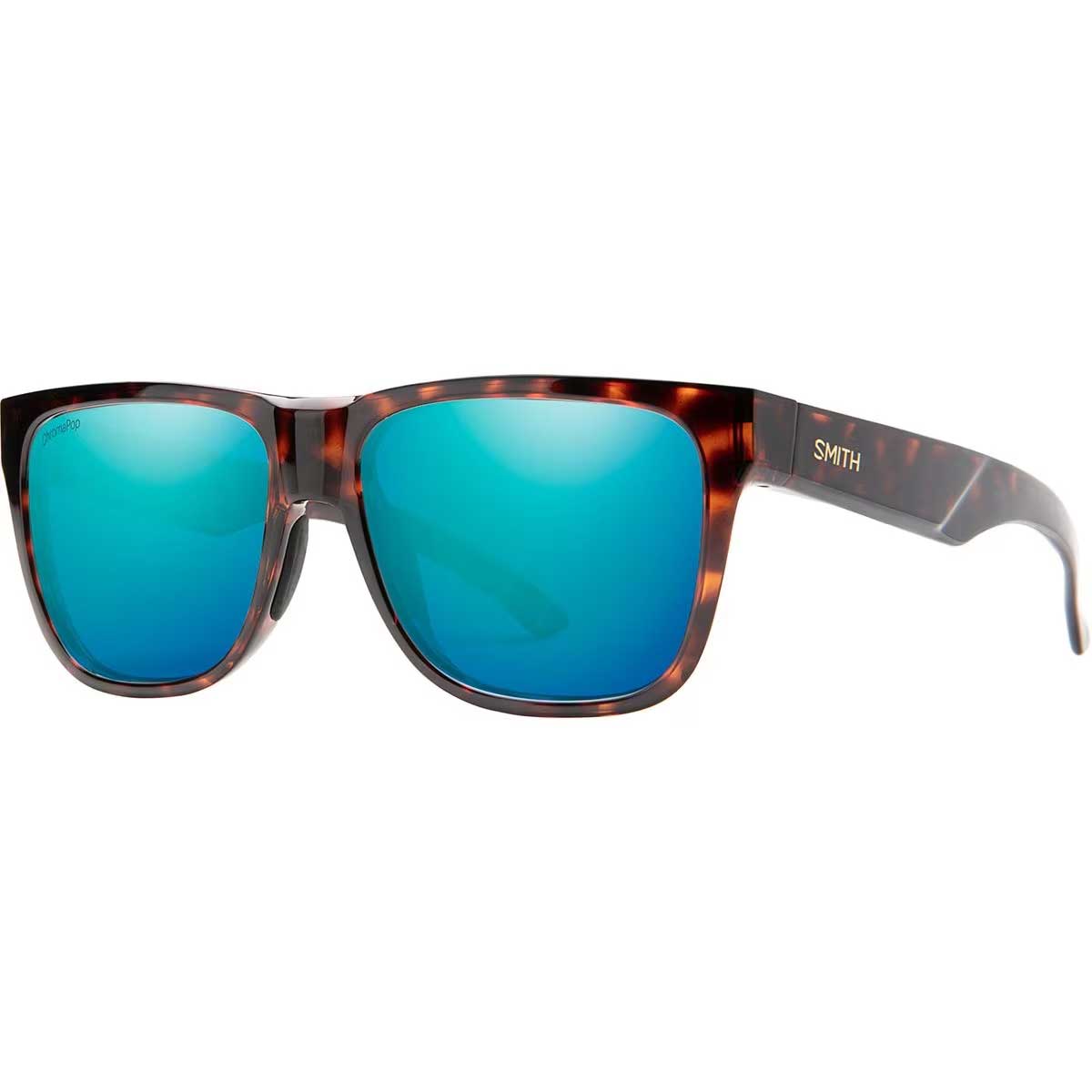 Smith Lowdown 2 Sunglasses ChromaPop Polarized in Tortoise with Opal Mirror